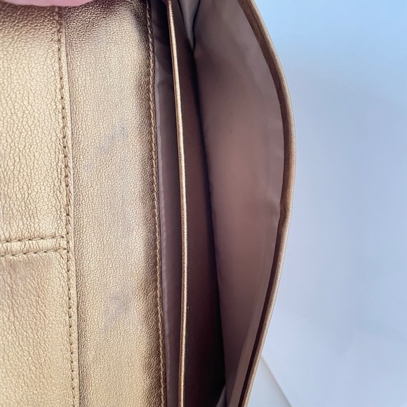 Coach Patchwork Gold Canvas/Leather Logo Turnlock Long Wallet - Picture 8 of 14